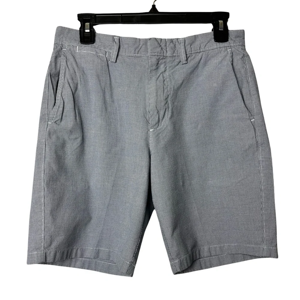 J.‎ CREW Men's Size 29 Bermuda Shorts Blue Plaid Casual Chinos Inseam 8